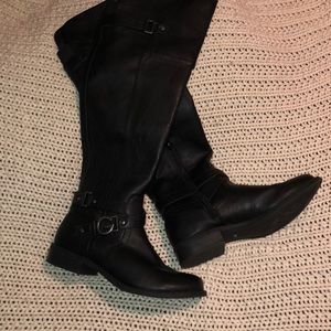 Black Guess brand riding boots